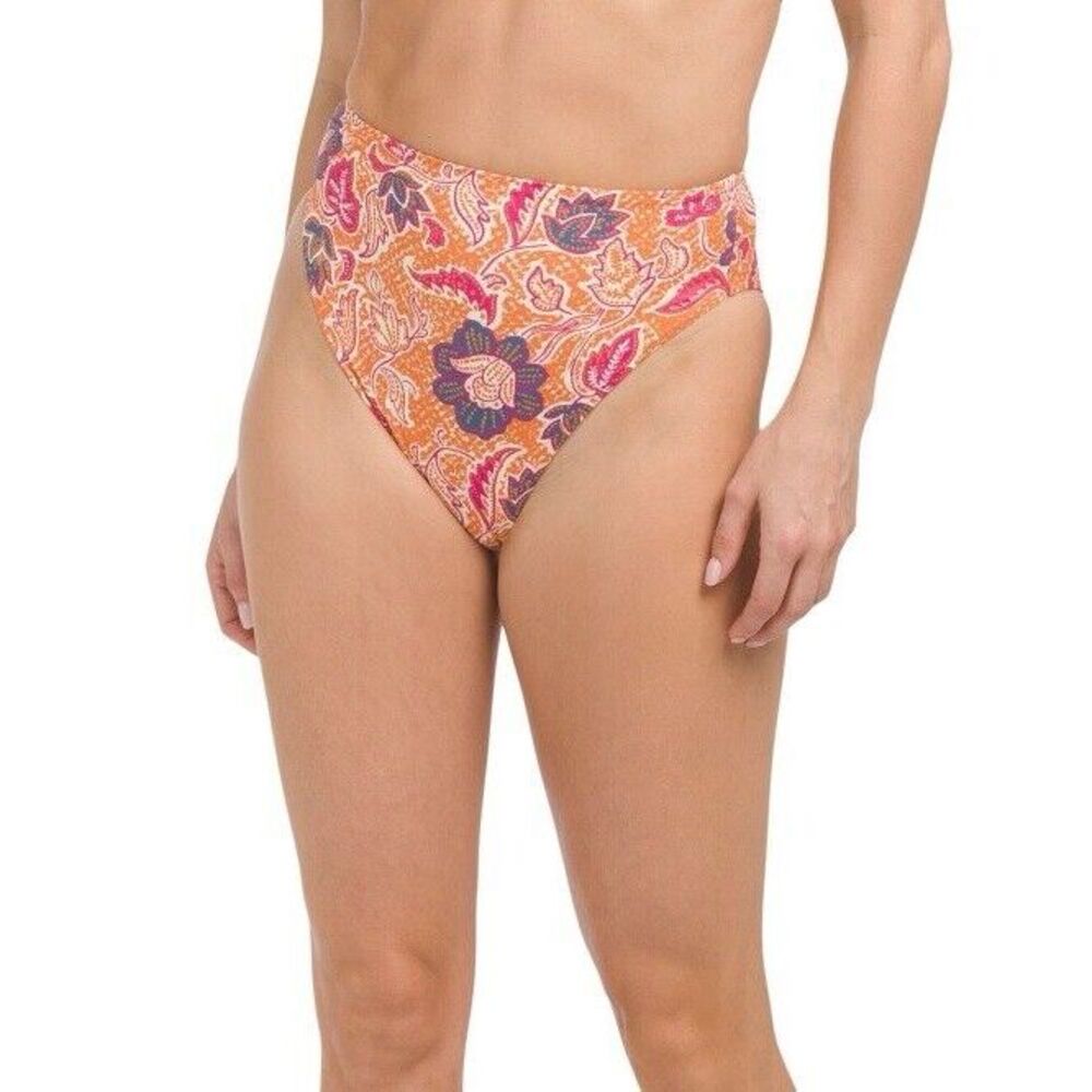 Cleobella Alice Swim Bathing Suit Bottom XS Tropique CB012 Orange Pink NEW